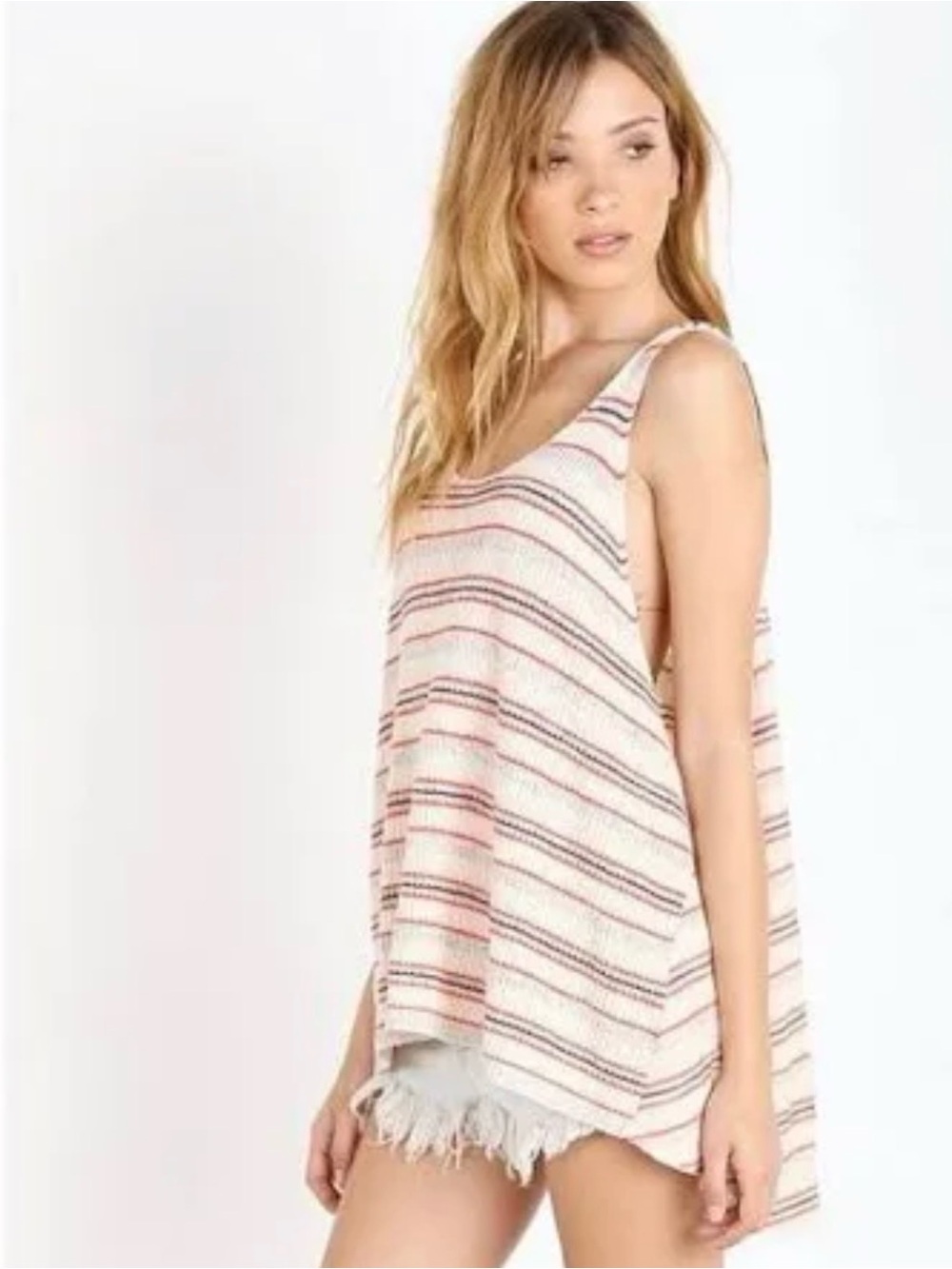 Free People Striped Sailor Sweater Tank Top - Size Medium (EUC)